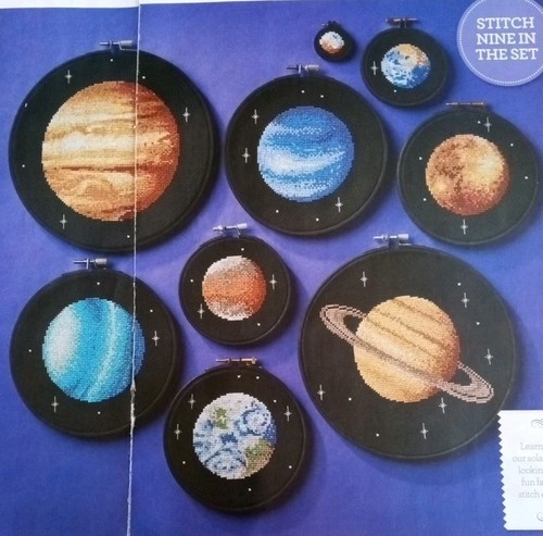 Modello punto croce planet - punto, "planet